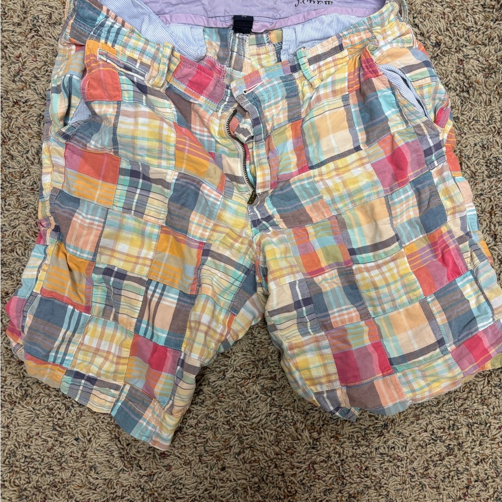 J. Crew Madras Plaid Shorts